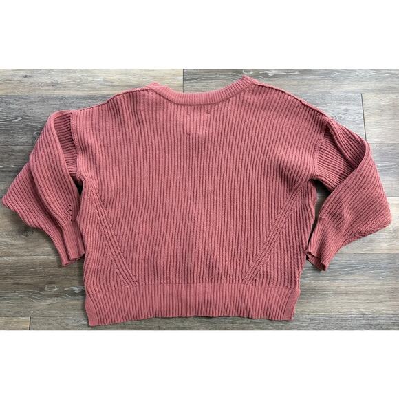 Aerie Pink Beyond Chenille V neck Sweater, Small - Picture 2 of 6